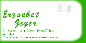 erzsebet geyer business card